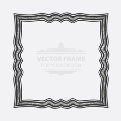 Vintage vector set retro frame, cards. Floral royal engraving design labels advertising place for text. Flourishes Line calligraphic Minimalist modernist picture background.