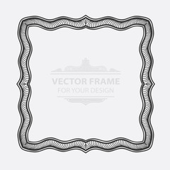 Vintage vector set retro frame, cards. Floral royal engraving design labels advertising place for text. Flourishes Line calligraphic Minimalist modernist picture background.