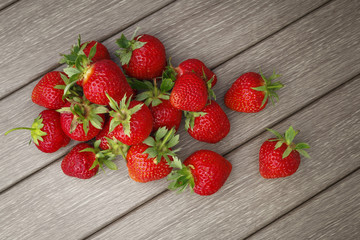 Strawberry on wooden