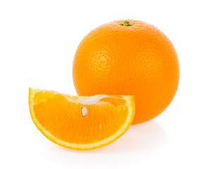 Orange fruit on white background