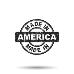 Made in America stamp. Vector illustration on white background