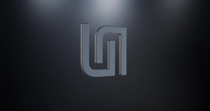 Animated Shekel Currency Black 3d Icon Loop Modules for edit with alpha matte
