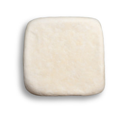 Fresh tofu isolated on white background