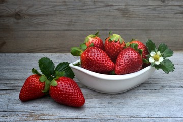 Fresh strawberries. 