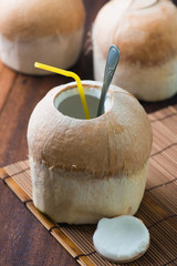 fresh coconut drink