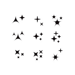 Naklejka premium Sparkle lights Stars set