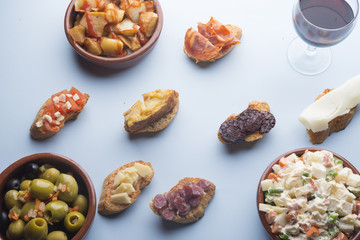 Tapas typical food in Spain