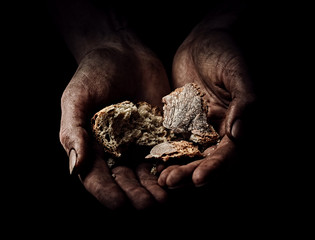 Hands of beggar