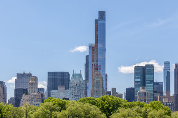 Obraz na płótnie Canvas New York City Manhattan skyline panorama view from Central park.