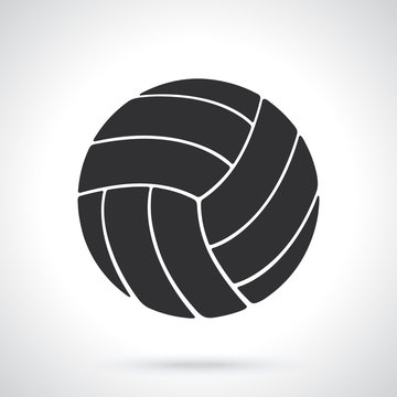 Vector illustration. Silhouette of volleyball ball. Sports equipment. Patterns elements for greeting cards, wallpapers