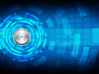 Cyber security Concept  on Abtract Technology background. Vector illustration