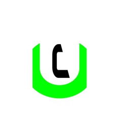 letter CU logo vector