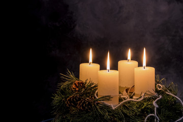 Adventkranz zu Weihnachten