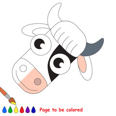 Kid game to be colored by example half.