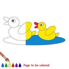 Kid game to be colored by example half.