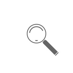 Glass magnifying icon on a white vector illustration