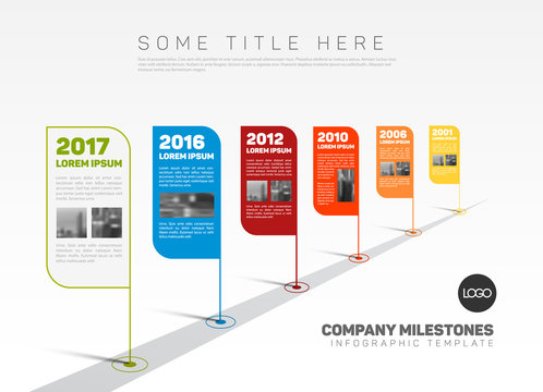 Infographic Company Milestones Timeline Template