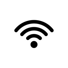 Wifi icon in flat style on a white background