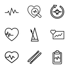 Set of 9 beat outline icons