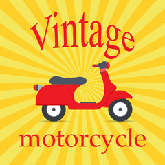 Vintage motorcycle emblem. Vector illustration.
