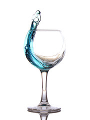 Wasting liquid in a glass