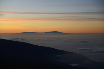 volcano teide at sunset