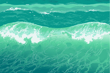 Fototapeta na wymiar Water splash hand-drawn vector illustration