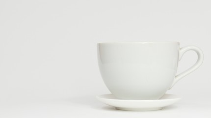 Obraz na płótnie Canvas White coffee mug on white background. Isolated. 