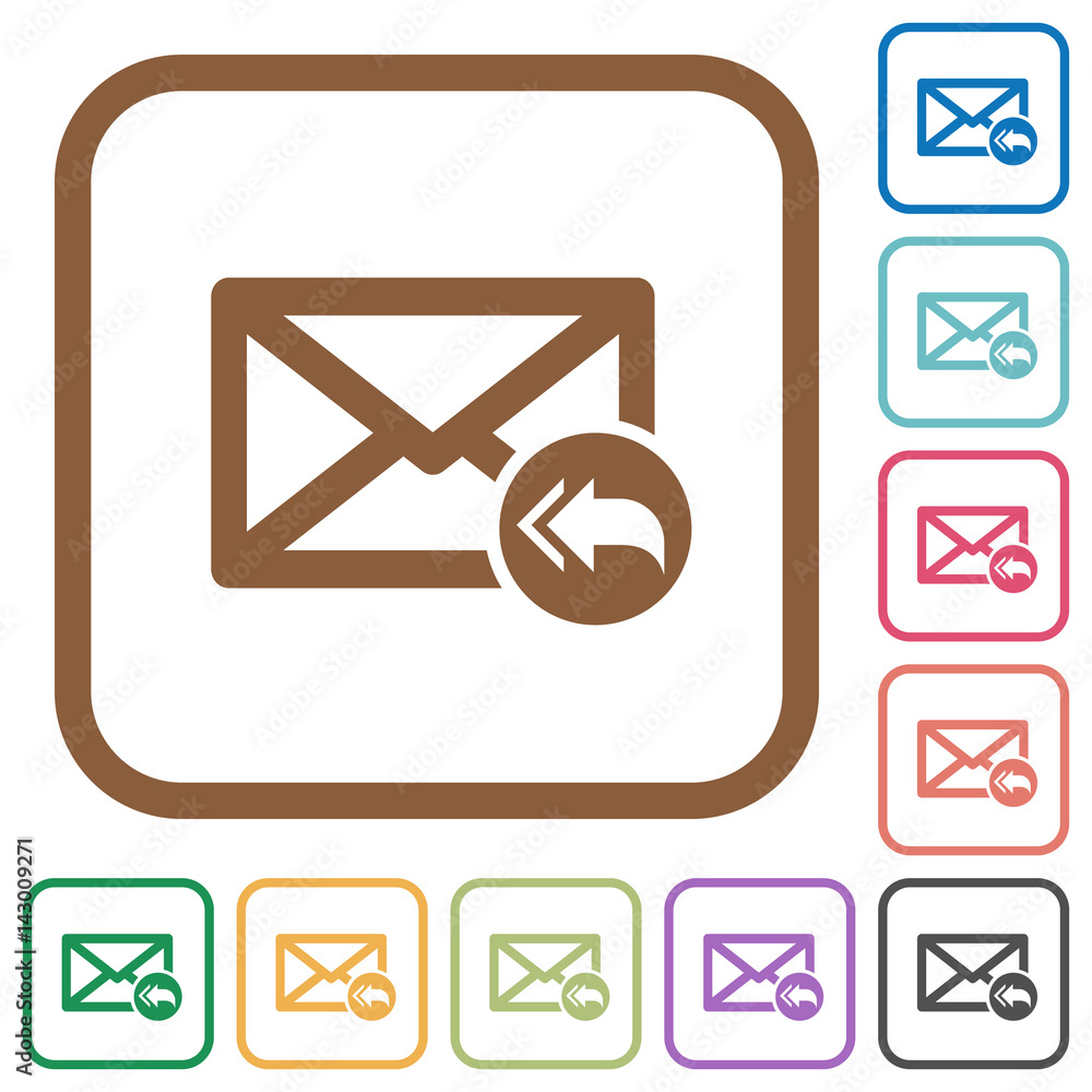 Poster mail reply to all recipient simple icons