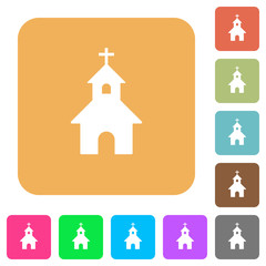 Curch rounded square flat icons