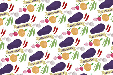 Flat vegetables pattern