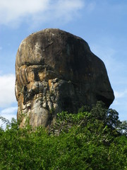 The rock is very similar to a human Skull in the jungles of Sri Lanka, Ceylon