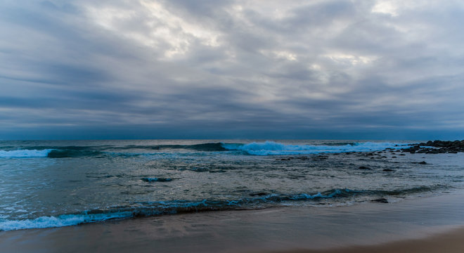 Overcast daybreak seascape