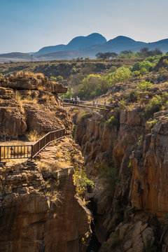 Bridge at Bourke Luck Potholes, Blyde River Canyon, South Africa, Africa