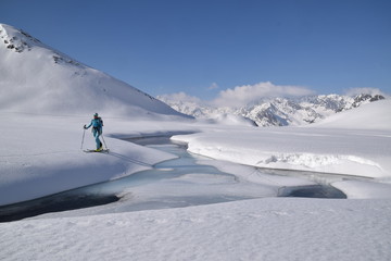 Fototapeta na wymiar Skitour auf den Botzer - Südtirol