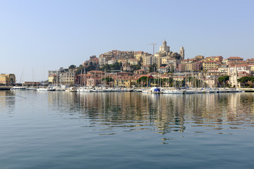 Fototapeta na wymiar harbor view, Porto Maurizio, Italy