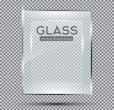 Glass Plate Isolated On Transparent Background.