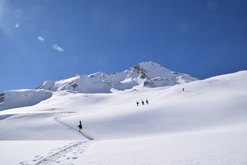 Fototapeta na wymiar Skitour Rieglerjoch - Südtirol