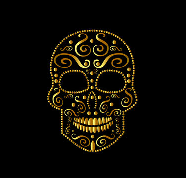 SKull vector icon ornament for fashion desig, background or pattern