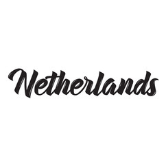 netherlands, text design. Vector calligraphy. Typography poster. © pavector