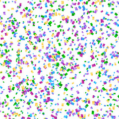 Festive background with colorful confetti sparkles
