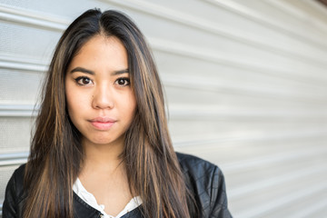 happy young woman smiling portrait