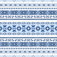 Ethnic hand drawn seamless pattern.