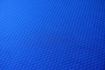 Close-up of electric blue jacquard fabric