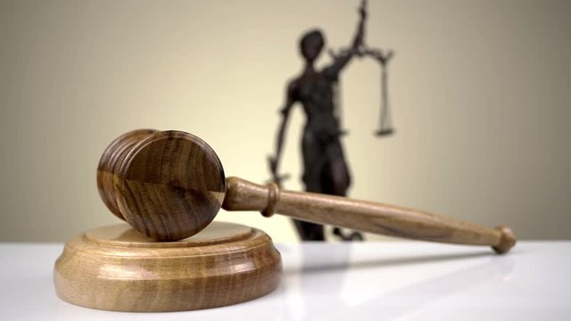 Hummer of Justice and Femida Sculpture