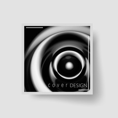 Black and white abstract brochure cover