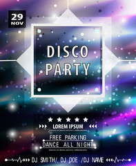 Disco poster template