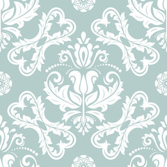 Classic seamless vector white pattern. Traditional orient ornament. Classic vintage background
