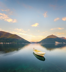 Sunrise over the Kotor Bay near Perast, Montenegro