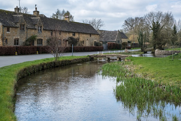 Fototapeta premium Scenic View of Lower Slaughter Village in the Cotswolds